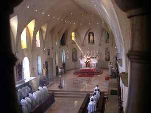The consecration at Holy Mass